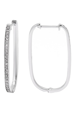 Créoles - Or blanc et diamants