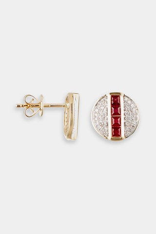 Puces Raliona Or jaune, diamants et rubis
