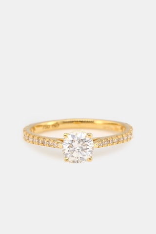Solitaire Royal Or jaune et diamants