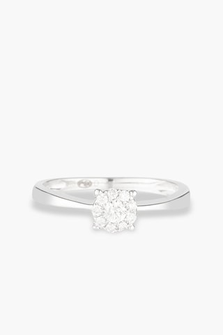Solitaire Brillant Lucia  - Or blanc et diamants