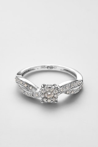 Solitaire Bel Eclat Or blanc et diamants