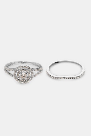 Bague Duo Ronde éternelle Or blanc et diamants