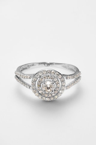 Bague Duo Ronde éternelle Or blanc et diamants