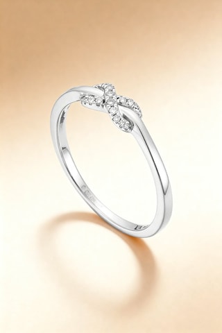 Bague Brillant Infini - Or blanc et diamants