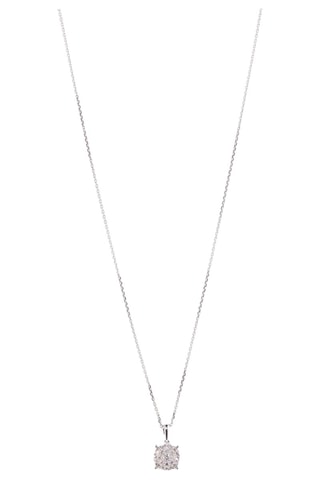 Pendentif Oeillet - Or blanc et diamants