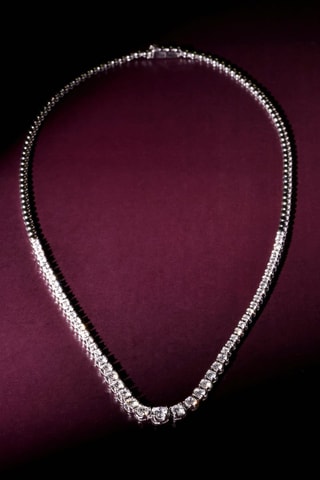Collier Rivière 3 carats Or blanc et diamants