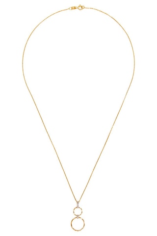 Pendentif Gold circles - Or jaune et diamants