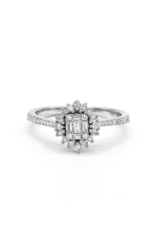 Anillo Moni - Oro blanco y diamantes