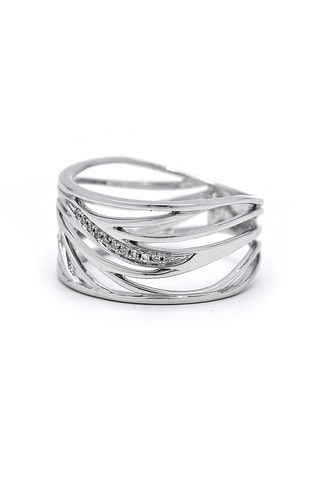 Anillo Moana - Oro blanco y diamantes