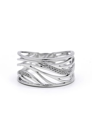Anillo Moana - Oro blanco y diamantes