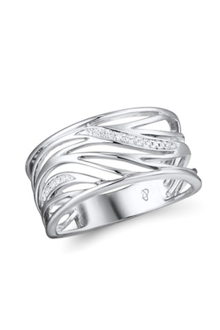 Anillo Moana - Oro blanco y diamantes