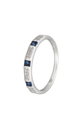 Bague Voie de Saphir - Or blanc, diamants et saphirs