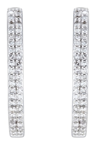 Créoles Aitana - Or blanc et diamants