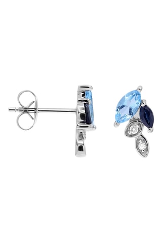 Puces - Or blanc , diamants et saphirs