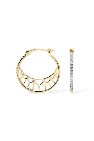 Créoles - Or jaune et diamants