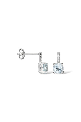 Dormilonas Blue light - Oro blanco, diamantes y topacios