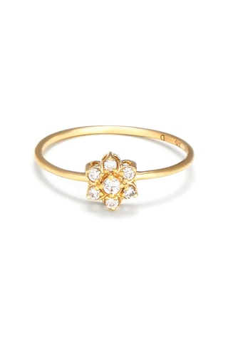 Bague Fleur de Diamant - Or jaune et diamants