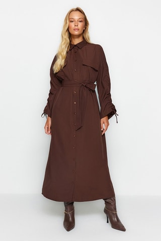 Robe chemise Marron - Marron