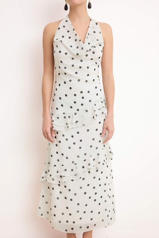 Robe volantée - Blanc et noir