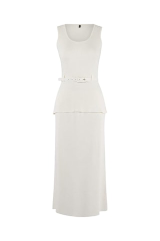 Top et jupe droite - Blanc