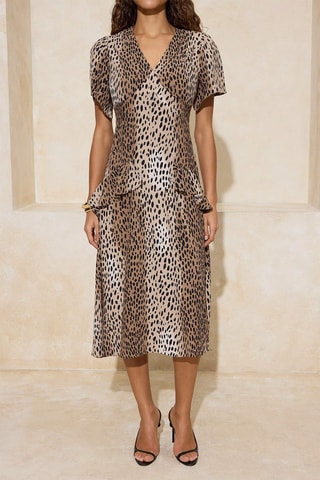 Robe midi - Marron