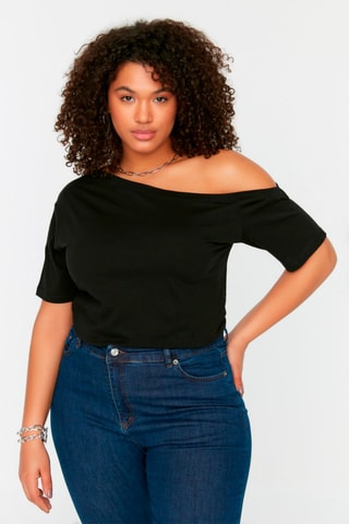T-shirt asymétrique - Noir
