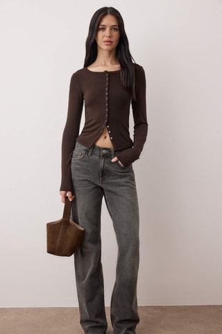 Gilet court - Marron