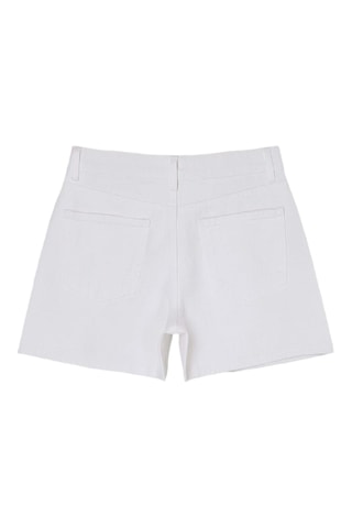 Short en jean - Blanc