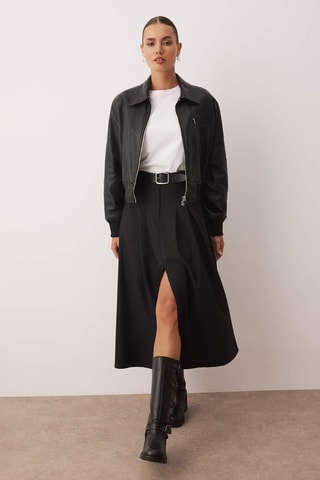 Jupe longue taille haute - Noir