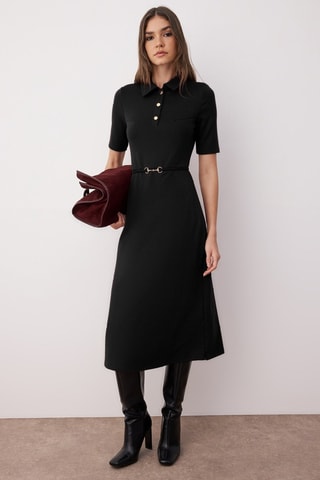 Robe polo - Noir