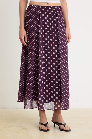 Jupe midi - Bordeaux