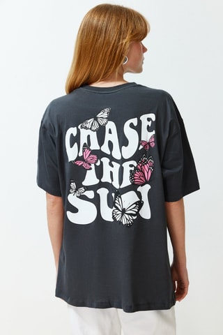 T-shirt oversize - Gris