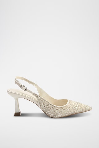 Escarpins en satin - Blanc