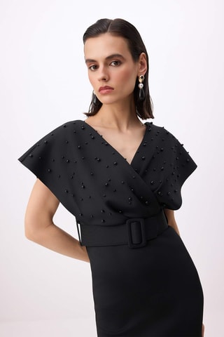 Vestido direito - Preto