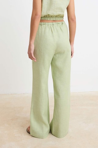Pantalon en lin - Vert clair