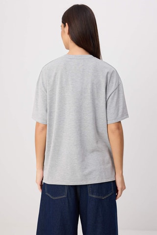 T-shirt relaxed Poudlard Harry Potter - Gris
