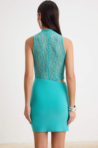 Robe fourreau - Turquoise