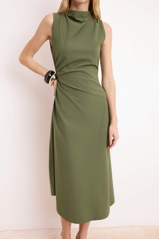 Robe midi - Kaki
