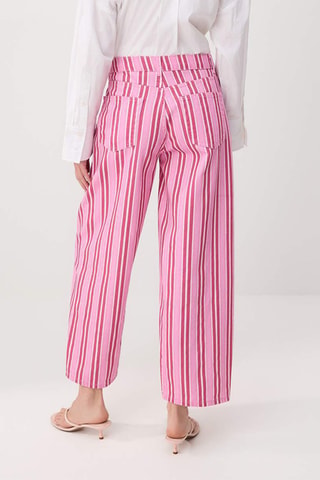 Jean baggy taille haute - Bleu, jaune et rouge