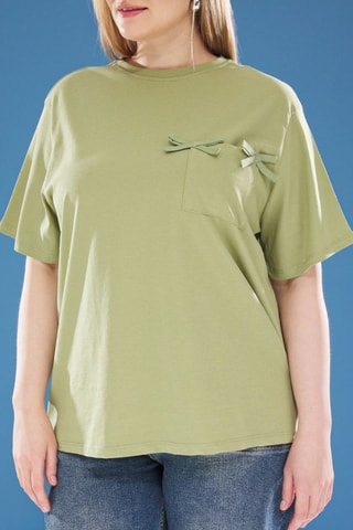 T-shirt oversize - Caqui - Verde