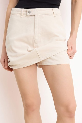 Minijupe en jean - Beige