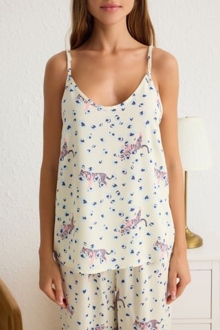 Pyjama - Blanc, bleu et rose