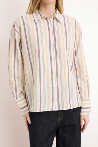 Chemisier oversize - Bleu, jaune et rouge