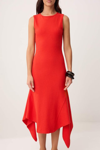Robe midi - Rouge