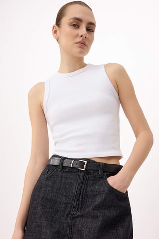 Jupe-short en jean - Noir