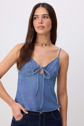 Top en jean - Bleu