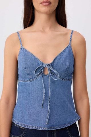 Top en jean - Bleu