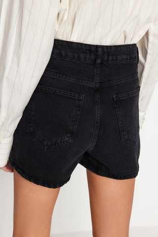 Jupe-short en jean - Noir