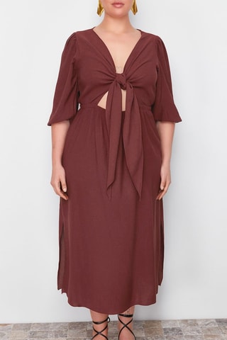 Robe trapèze - Marron