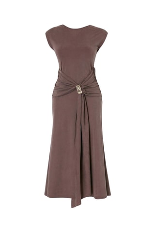 Robe midi - Marron